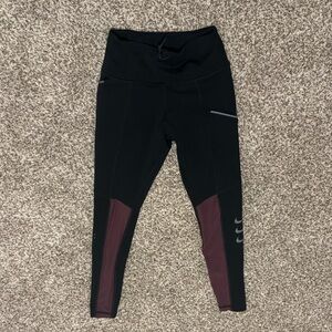 Nike Run Division Epic Lux Women's Leggings- Black and Maroon